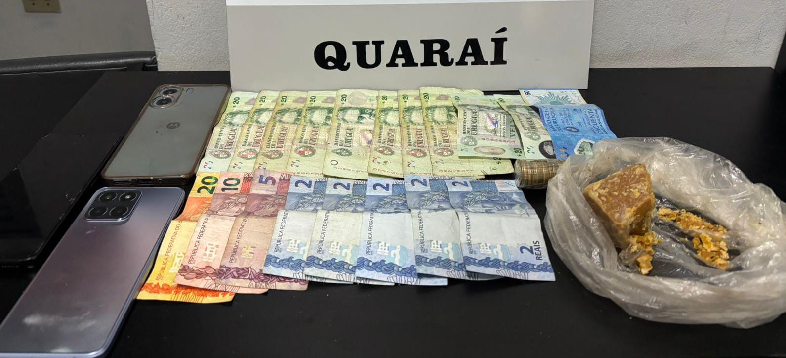 Prisão em flagrante por tráfico de drogas em Quaraí